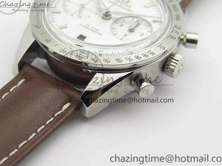 0429 Speedmaster ’57 Co-Axial OMF 1:1 Best Edition White Dial Silver Markers A9300 (Free Leather Strap) Efficient 8133